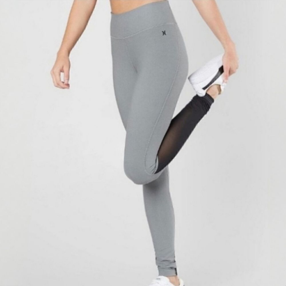 Hurley Women's Gray Quick Dry Compression Mesh Legging